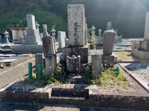 善衛門_墓石クリーニング前