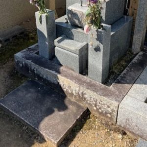善衛門_墓石クリーニングプロコース作業前