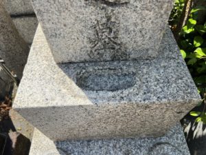 水鉢_善衛門_墓石クリーニング後